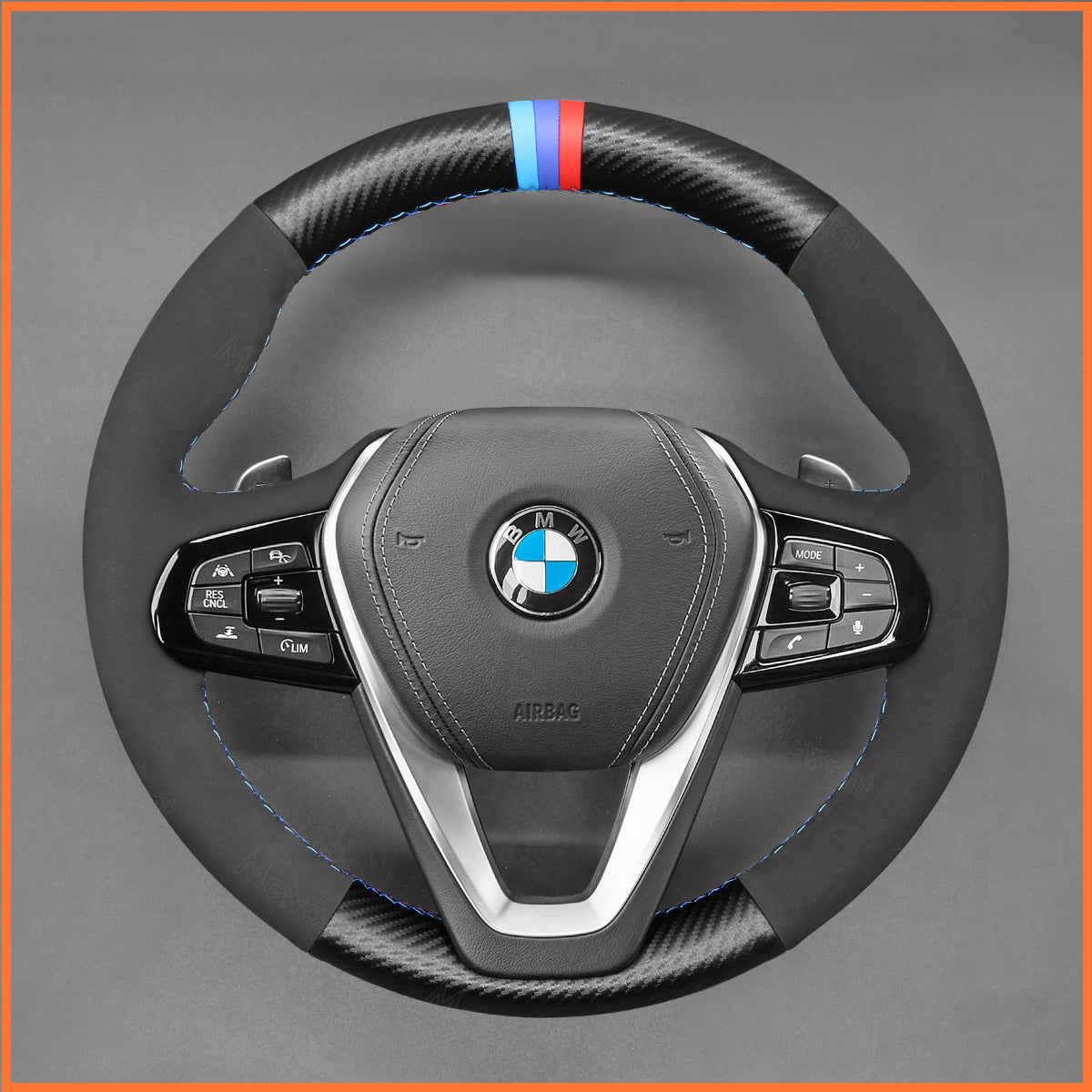 MEWANT Lenkradbezug für BMW F40 F44 G20 G21 G30 G31 i4 iX3 X5 X6 X7 Z4 2019-2024 - Mewant.de