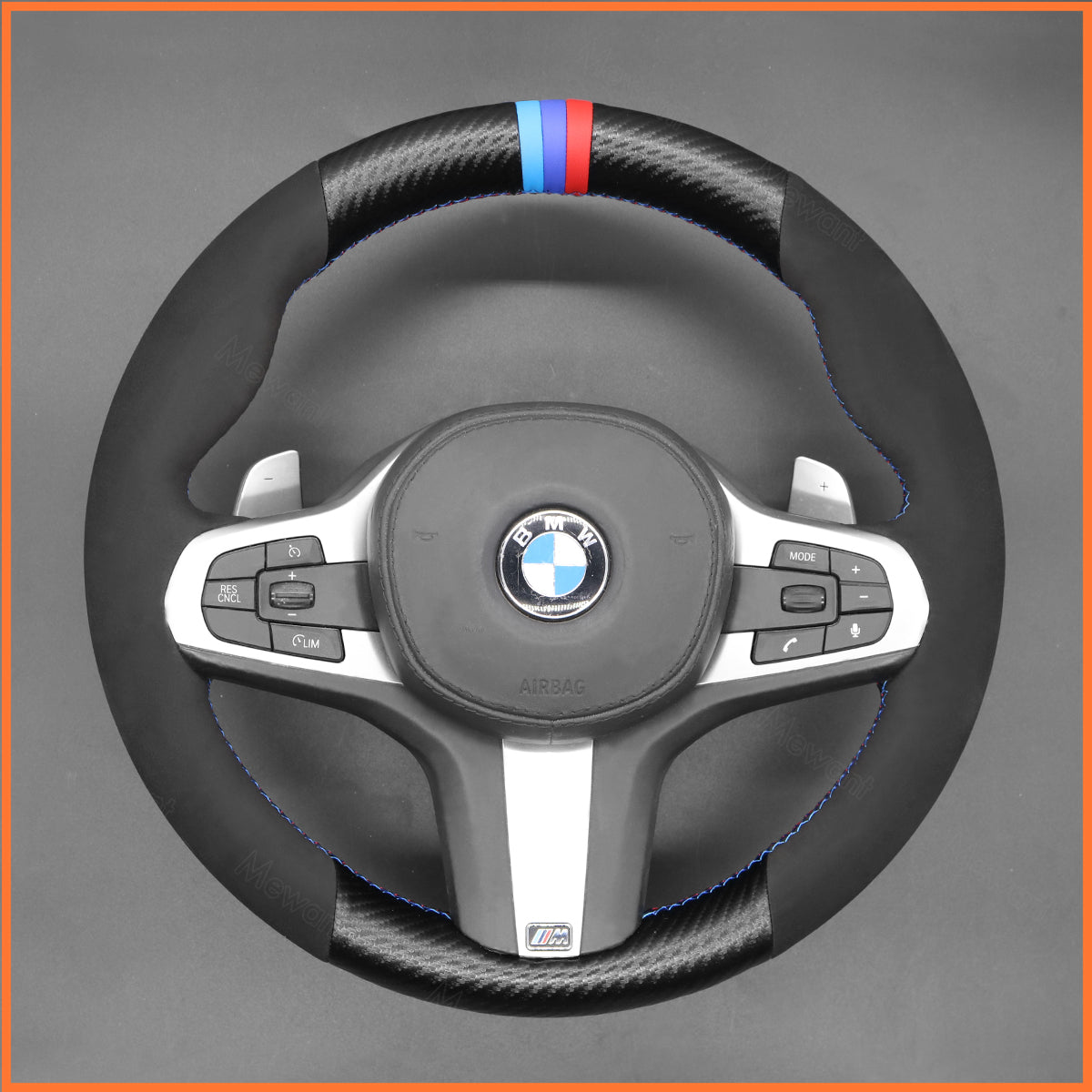 Funda para volante MEWANT para BMW G30 G31 GT G32 G11 G12 G14 G15 G16 M5 F90 2019-2024