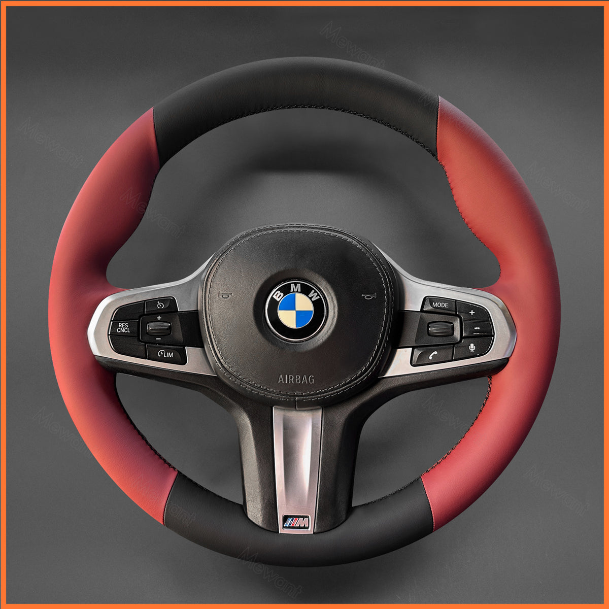 MEWANT Funda para volante para BMW M Sport F40 F44 G20 G22 G30 G32 G11 G14 i4 G26 X3 G01 iX3 X4 X5 X6 2019-2024