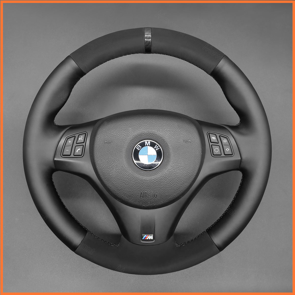 MEWANT Funda de volante para BMW E87 E81 E82 E88 E82 Serie 3 E90 E91 E92 E93 2007-2013