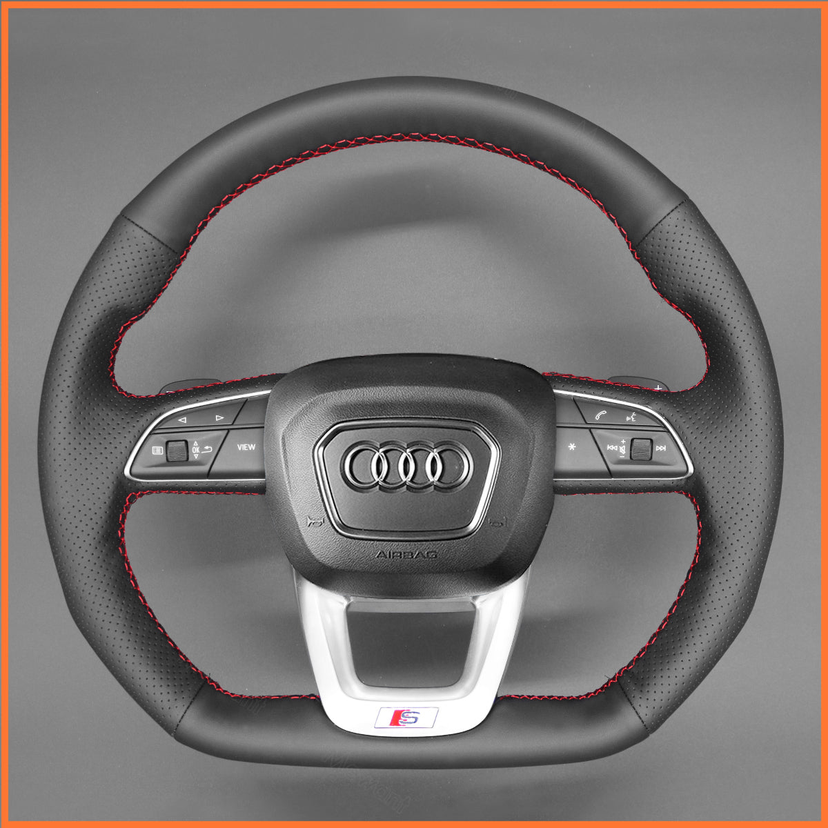 MEWANT Lenkradbezug für Audi Q3 (F3) RS Q5 SQ5 Q7 SQ7 Q8 SQ8 RS Q8 2015-2022 - Mewant.de