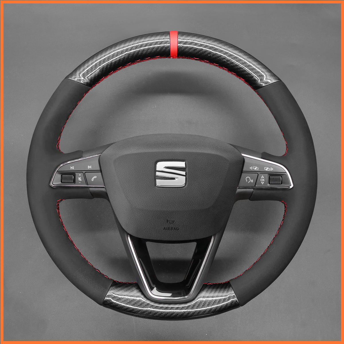 MEWANT Lenkradbezug für Seat Leon (5F) 2013-2020 / Toledo 2014-2015 / Arona 2017-2021 - Mewant.de