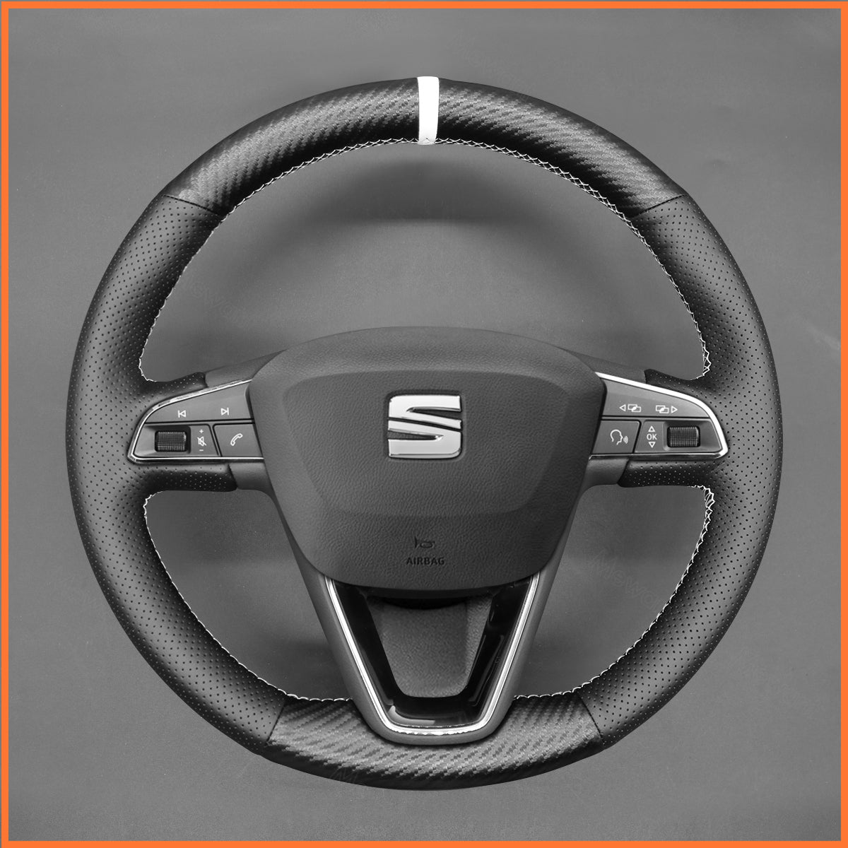 MEWANT Lenkradbezug für Seat Leon (5F) 2013-2020 / Toledo 2014-2015 / Arona 2017-2021 - Mewant.de