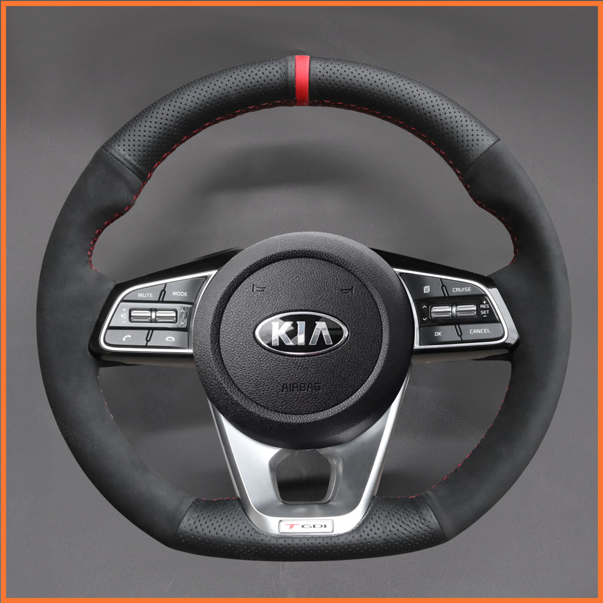 MEWANT Lenkradbezug für Kia Ceed Cee'd 3 (GT/GT-Line) 2018-2022 / Proceed Pro Ceed (GT/GT-Line) 2018-2022 / Optima 5 (GT-Line) 2018-2021 - Mewant.de