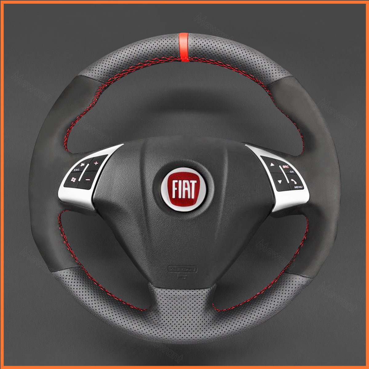 MEWANT Lenkradbezug für Fiat Punto / Bravo / Linea 2007-2019 / Qubo 2008-2015 / Doblo / Grande Punto 2005-2019 - Mewant.de
