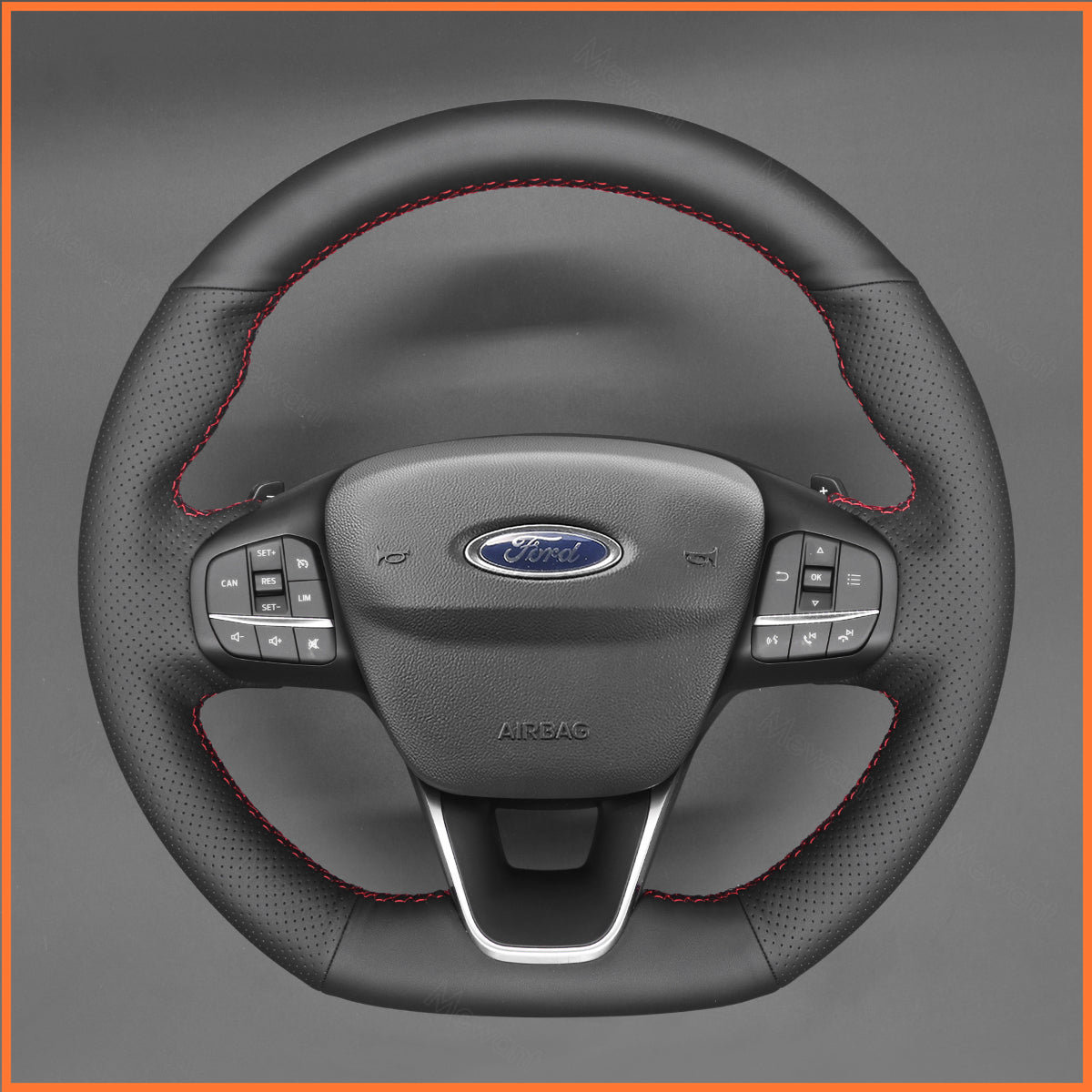 MEWANT Lenkradbezug für Ford Focus ST-Line / Focus ST / Kuga ST-Line / Puma ST-Line / Puma ST / Fiesta ST-Line / Fiesta ST - Mewant.de