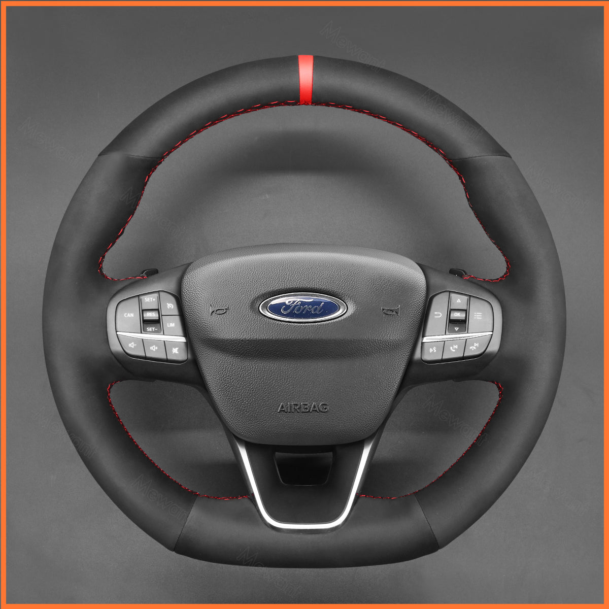 MEWANT Lenkradbezug für Ford Focus ST-Line / Focus ST / Kuga ST-Line / Puma ST-Line / Puma ST / Fiesta ST-Line / Fiesta ST - Mewant.de