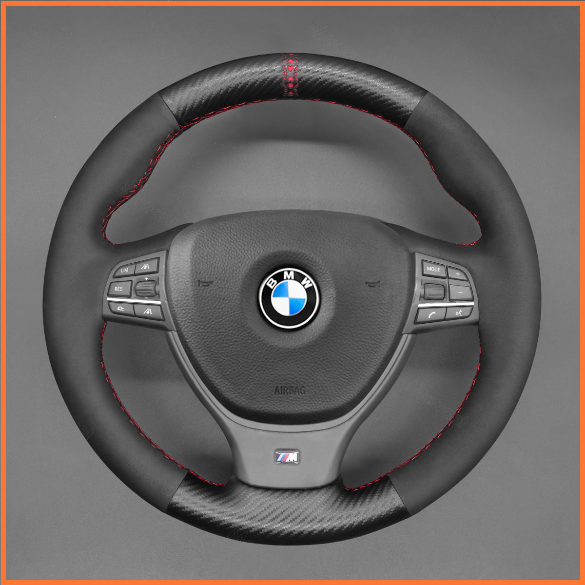 MEWANT Lenkradbezug für BMW 5 Series M Sport F10 F11 F07 F12 F13 F06 F01 F10 - Mewant.de