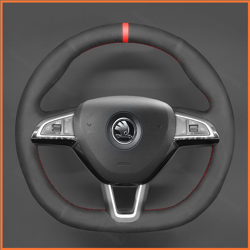 MEWANT Lenkradbezug für Skoda Octavia / Fabia / Kodiaq / Citigo 2015-2019 / Superb / Scala 2019 - Mewant.de