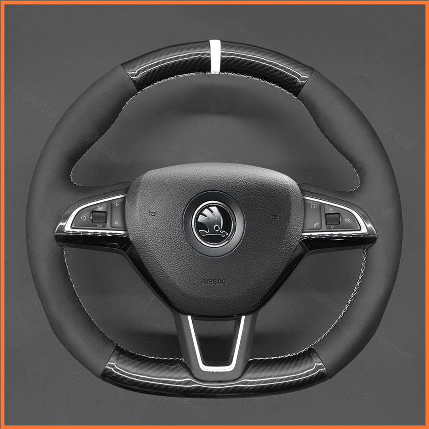 MEWANT Lenkradbezug für Skoda Octavia / Fabia / Kodiaq / Citigo 2015-2019 / Superb / Scala 2019 - Mewant.de