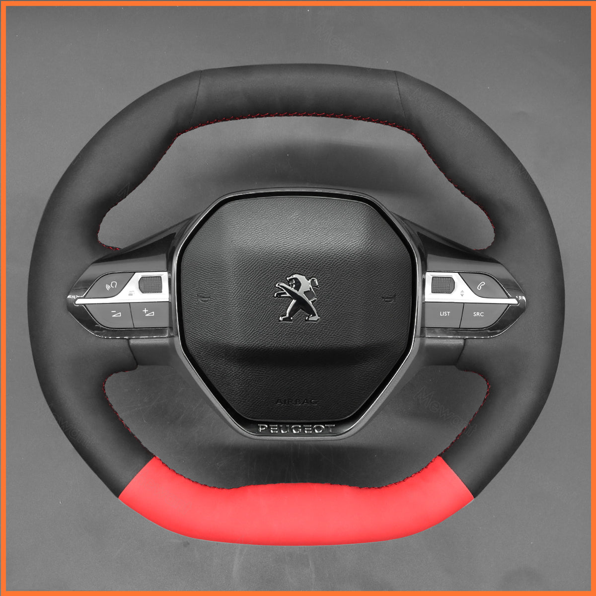 MEWANT Lenkradbezug für Peugeot 208 / 308 SW / 2008 2019-2022 / 3008 2016-2022 / 508 2018-2022 / 5008 2017-2022 / Rifter 2018-2022 - Mewant.de