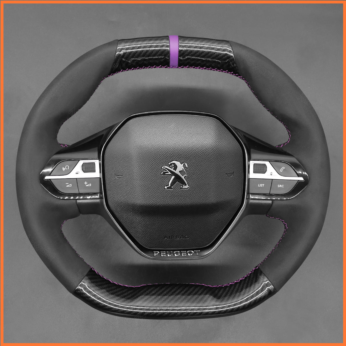 MEWANT Lenkradbezug für Peugeot 208 / 308 SW / 2008 / 3008 / 508 / 508 SW / 5008 / Partner / Rifter - Mewant.de
