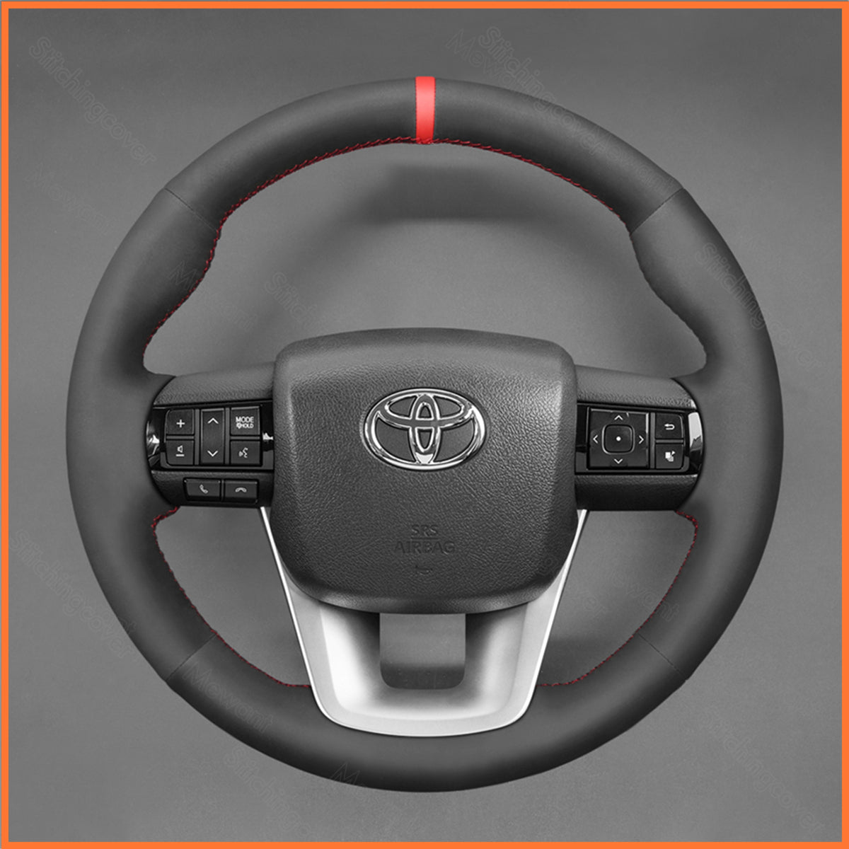 MEWANT Lenkradbezug für Toyota Hilux 2015-2024 / Fortuner II 2015-2021 / Land Cruiser 70 Series (J76/J78) 2022-2024 - Mewant.de