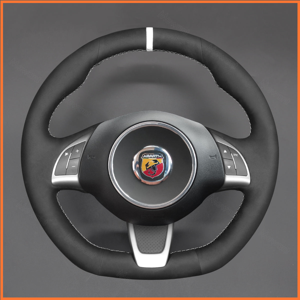 MEWANT Lenkradbezug für Fiat Abarth 500 / 500C / 595 / 595C 2012-2016 / Fiat 500 (GQ/S) / 500C (S) 2013-2015 - Mewant.de