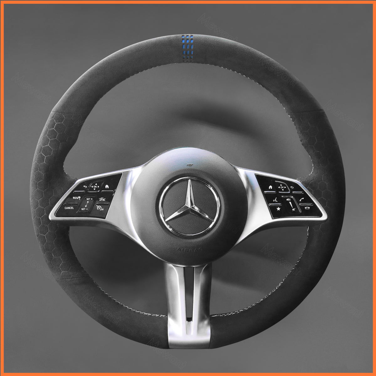 MEWANT Lenkradbezug für Mercedes-Benz (W177/V177) (W247) (W206) CLA-Class (C118) 2023-2024 EQA (H243) 2024 EQB (X243) 2024 EQE (V295) EQV W447 GLA-Class H247 GLB-Class X247 GLC-Class X254 V-Class (W447) - Mewant.de