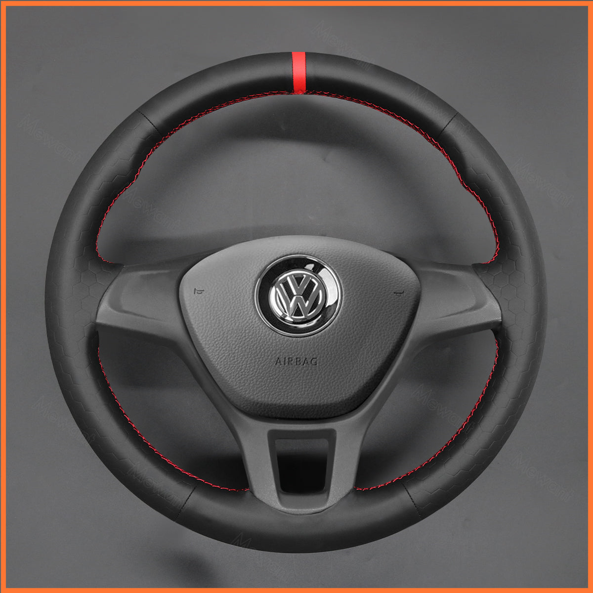 MEWANT Lenkradbezug für Amarok T6 California Caravelle Kombi Multivan 2015-2021 Transporter per Hand Nähen Lenkradschoner - Mewant.de