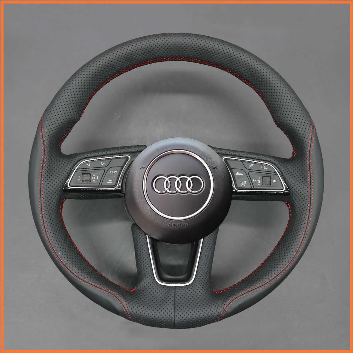 MEWANT Lenkradbezug für Audi A1 (8X) / A3 (8V/8Y) / A4 Avant Allroad (B9/8W) / A5 / S3 S4 S5 / RS 4 (B9/8W) 2016-2022 - Mewant.de