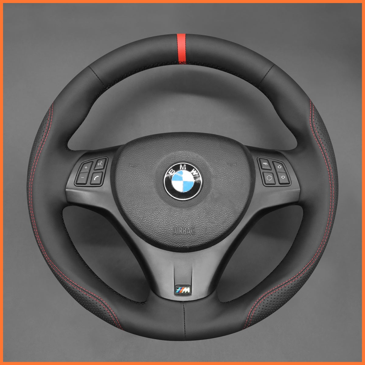 MEWANT Funda de volante para BMW E87 E81 E82 E88 E82 Serie 3 E90 E91 E92 E93 2007-2013