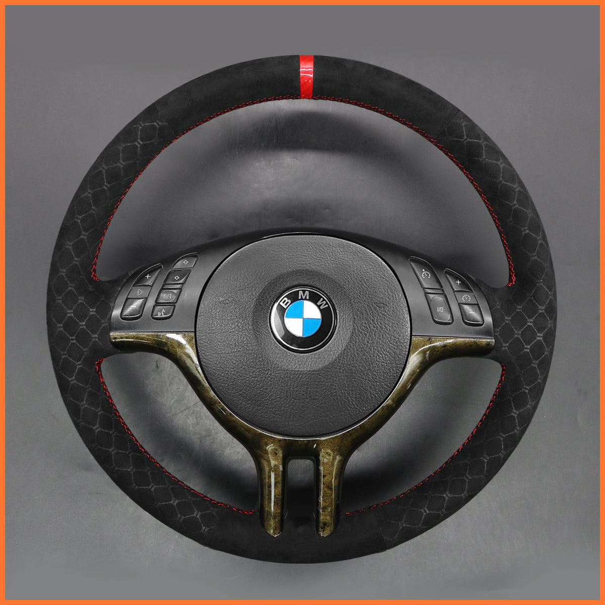 Funda de volante MEWANT para BMW Serie 3 E46 E39 X5 E53 Z3 E36 2000-2004