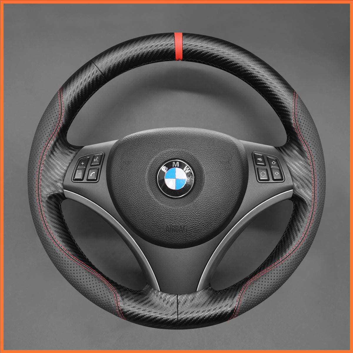 MEWANT Cubierta para volante para BMW E87 E81 E82 E88 E90 E92 E93 E84 2005-2011