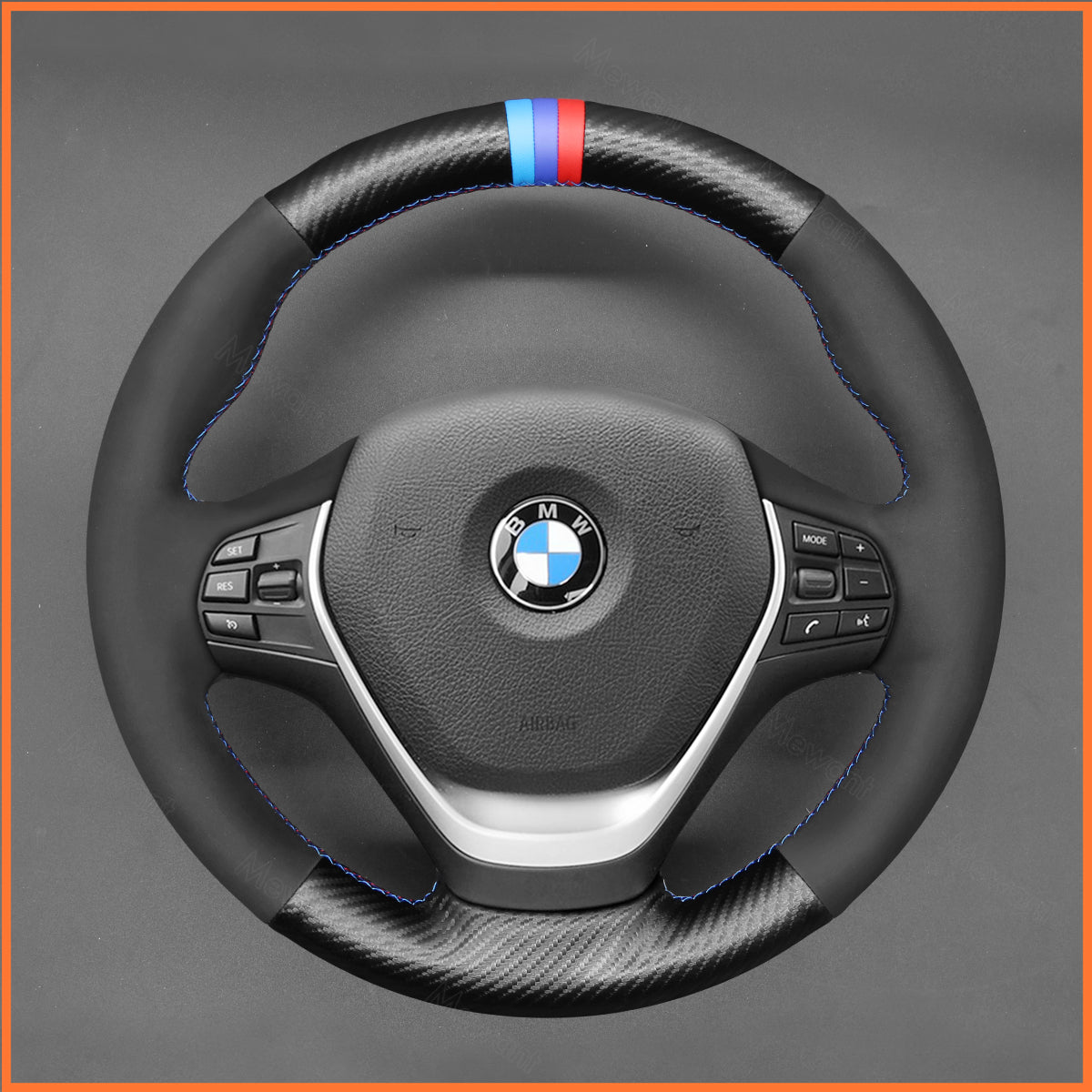 MEWANT Lenkradbezug für BMW F20 F21 M Sport F22 F30 F31 F64 F32 F33 F36 2013-2020 - Mewant.de