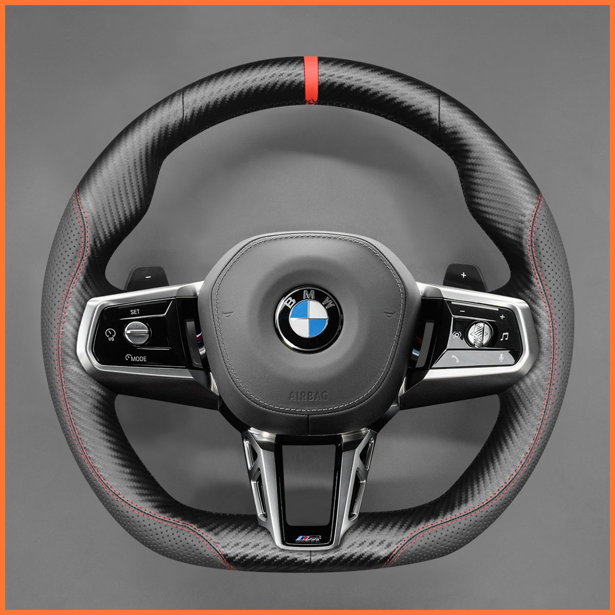 MEWANT Funda para volante para BMW G60 Sedan G61 Touring G70 i5 G60 G61 i7 G70 2023-2025
