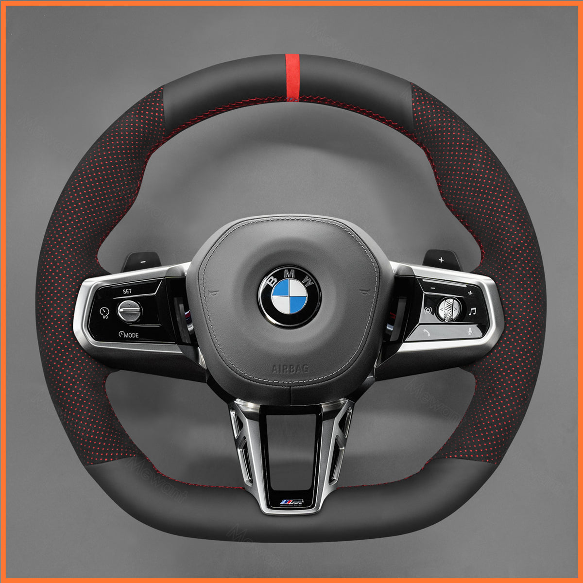 MEWANT Funda para volante para BMW G60 Sedan G61 Touring G70 i5 G60 G61 i7 G70 2023-2025