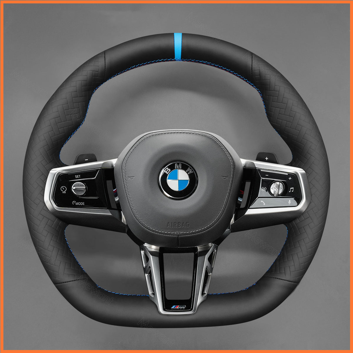 MEWANT Funda para volante para BMW G60 Sedan G61 Touring G70 i5 G60 G61 i7 G70 2023-2025