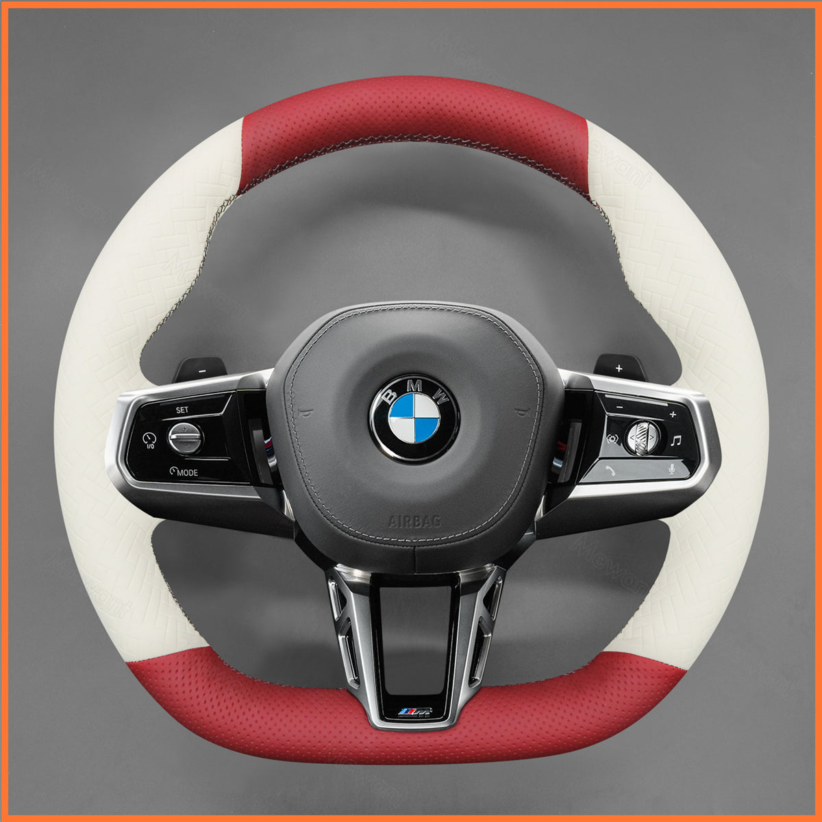 MEWANT Funda para volante para BMW G60 Sedan G61 Touring G70 i5 G60 G61 i7 G70 2023-2025