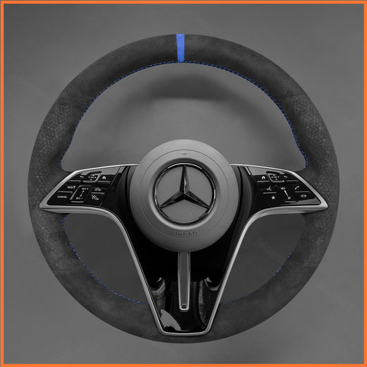 MEWANT Funda para volante para Benz Clase CLS C257 Clase E W213 W214 EQS V297 Clase GLE Clase S W223 2021-2023