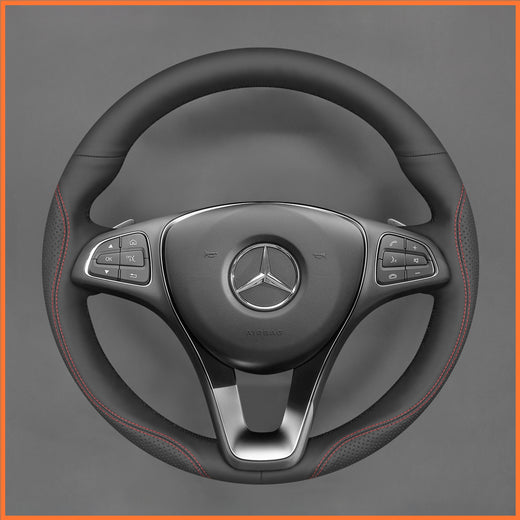 MEWANT Funda para volante para Benz W176 W213 W246 W205 C117 C218 EQV W447 W166 X156 X253 C253 W166 C292 W470