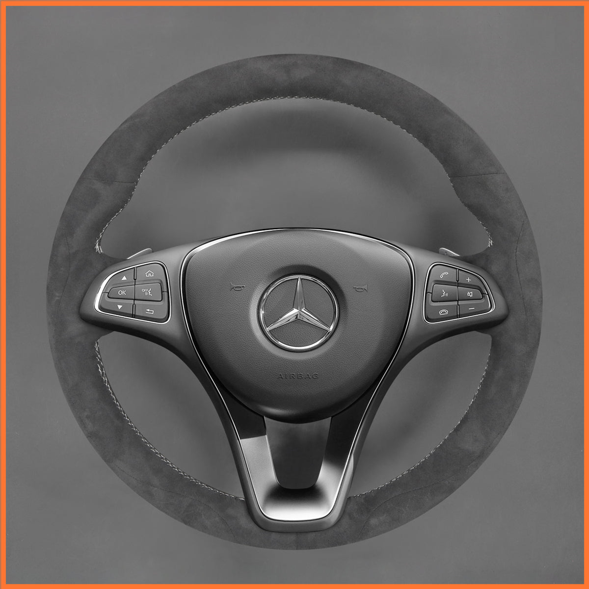 MEWANT Funda para volante para Benz W176 W213 W246 W205 C117 C218 EQV W447 W166 X156 X253 C253 W166 C292 W470