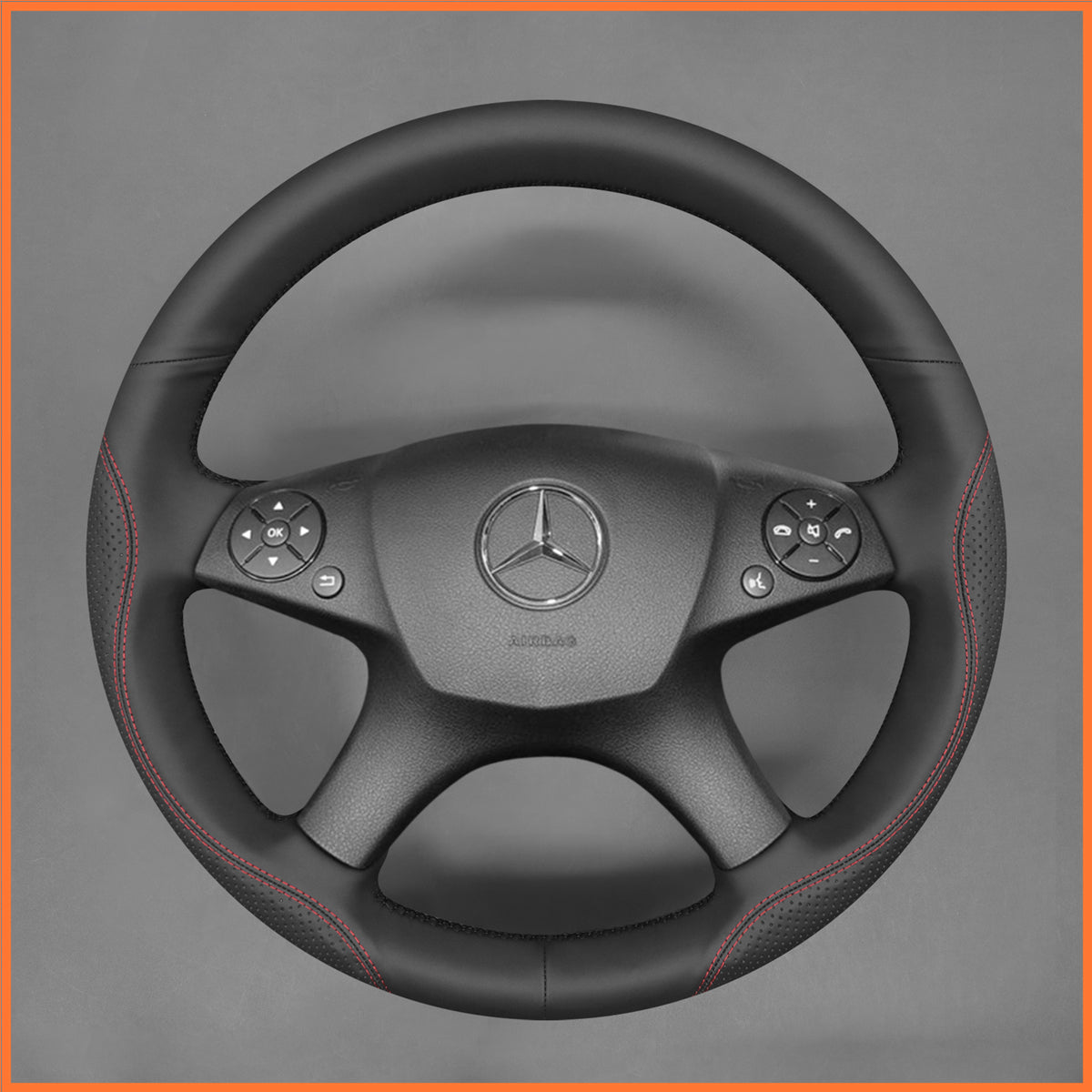 MEWANT Cubierta de volante para Benz W204 Clase C Benz C280 C230 C180 C260 C200 C300 2007-2010