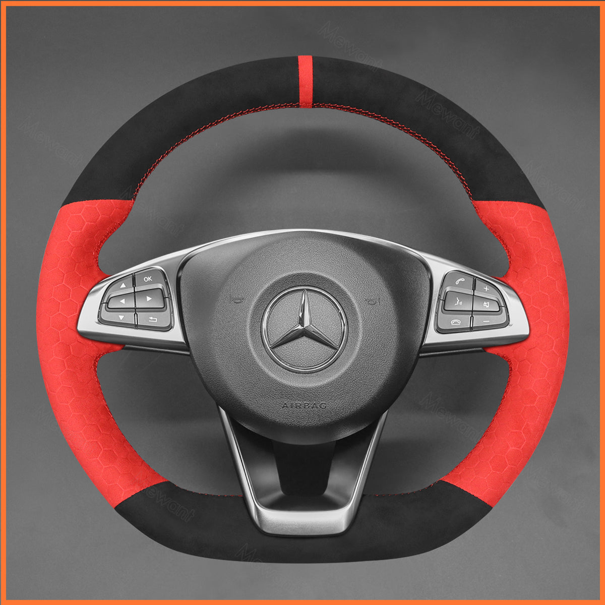 MEWANT Lenkradbezug für C-Class W205 / AMG C43 / CLA-Class C117 / AMG GLA 45 X156 / CLS-Class C218 2015-2018 - Mewant.de