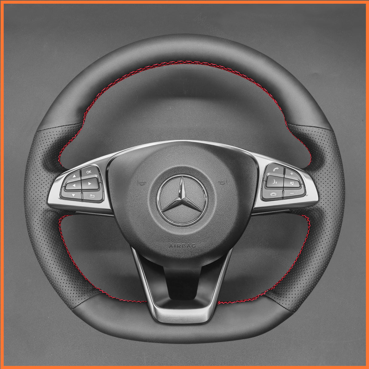 MEWANT Lenkradbezug für C-Class W205 / AMG C43 / CLA-Class C117 / AMG GLA 45 X156 / CLS-Class C218 2015-2018 - Mewant.de