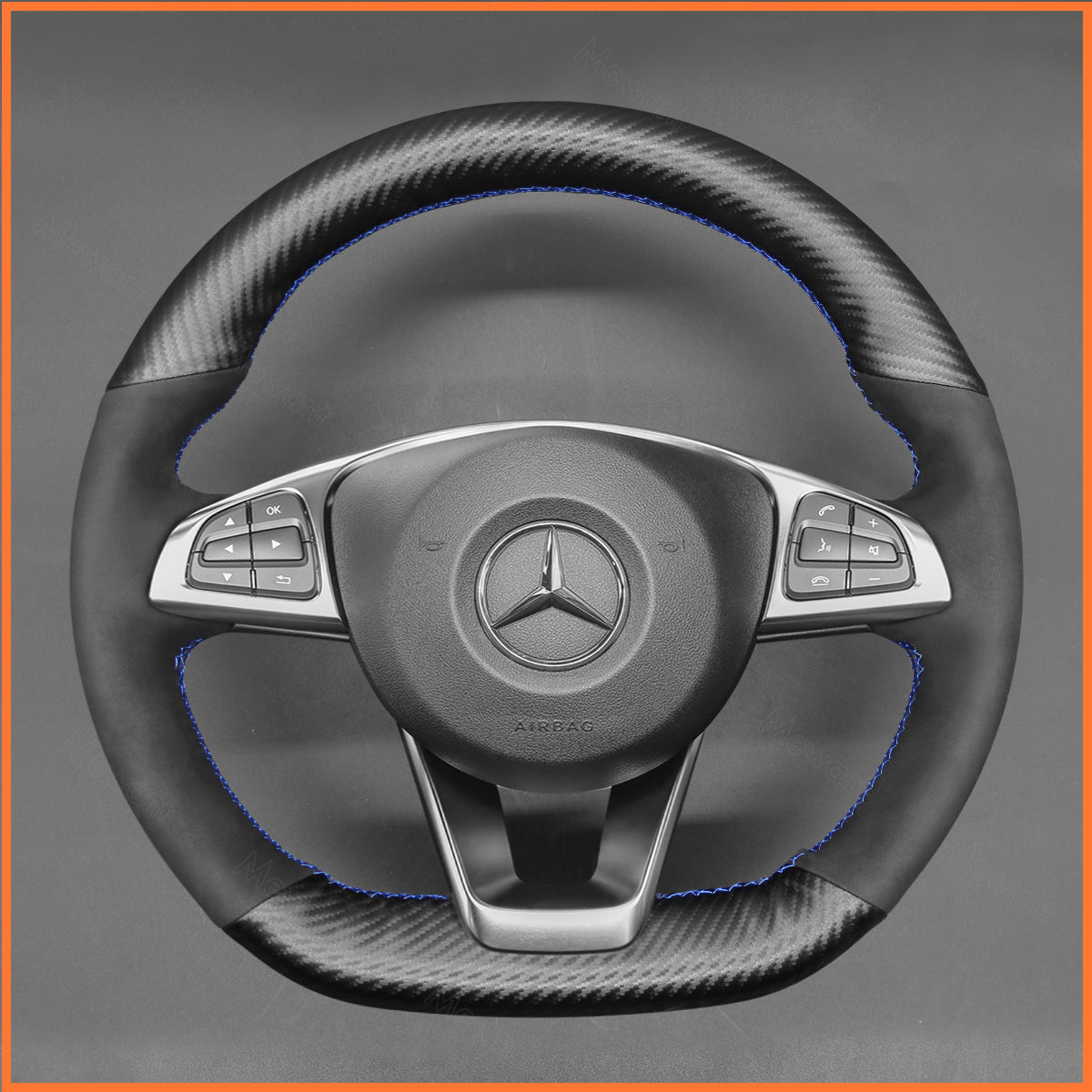 MEWANT Lenkradbezug für C-Class W205 / AMG C43 / CLA-Class C117 / AMG GLA 45 X156 / CLS-Class C218 2015-2018 - Mewant.de