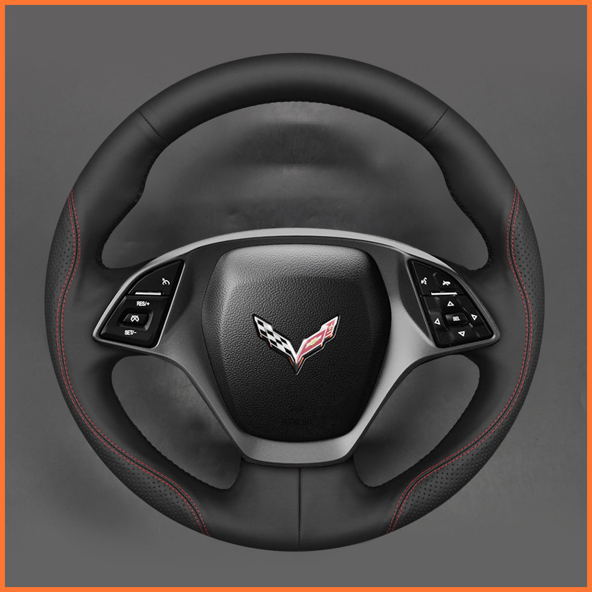 MEWANT Funda de Volante para Corvette C7 (Chevrolet) 2014-2015