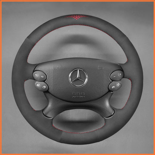 MEWANT Funda para volante para Clase E W211 / Clase CLK C209 / Clase CLS C219 / Clase G W463 / Clase SL R230 2003-2008