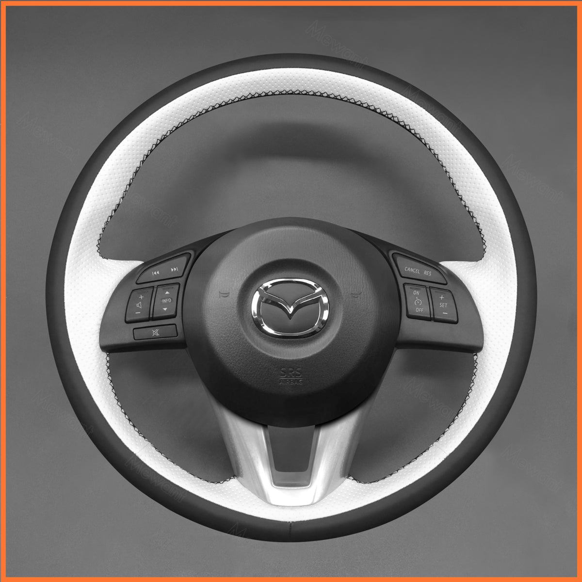 MEWANT Lenkradbezug für Mazda 3 Axela 2013-2016 / Mazda 6 Atenza 2014-2017 / Mazda 2 2015-2017 / CX-3 CX3 2016-2017 / CX-5 CX5 2013-2017 - Mewant.de