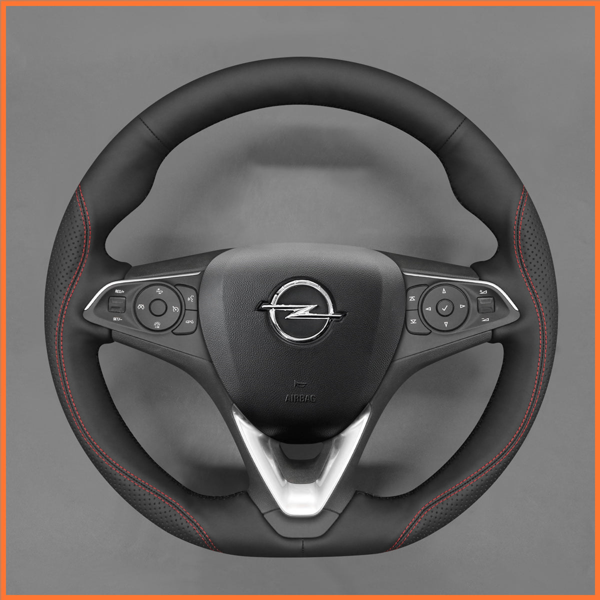 MEWANT Lenkradbezug für abgeflachtes Opel Astra K und Corsa F Sportlenkrad