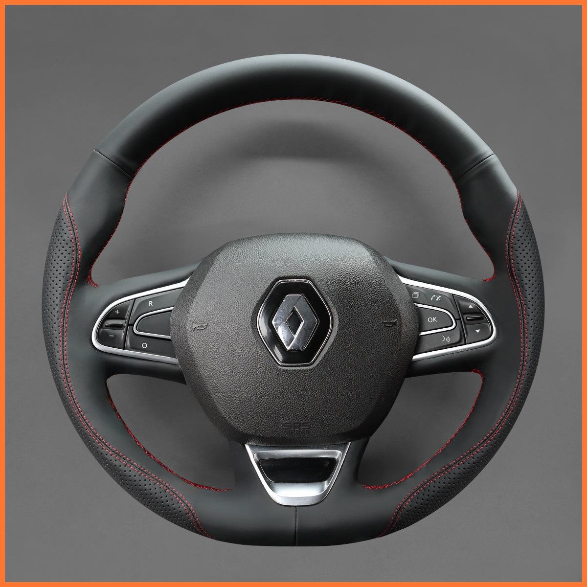 MEWANT Funda de volante para Renault Megane 4 / Scenic 4 / Kadjar / Koleos / Talisman / Espace / Renault Samsung QM6 / SM6