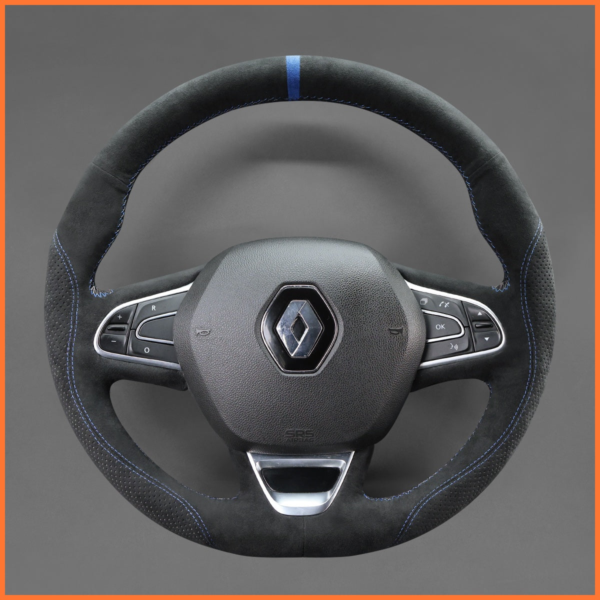 MEWANT Funda de volante para Renault Megane 4 / Scenic 4 / Kadjar / Koleos / Talisman / Espace / Renault Samsung QM6 / SM6