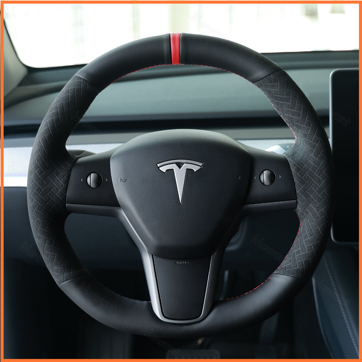 Funda de volante MEWANT para Tesla Model 3 2019-2023 / Model Y 2021-2023