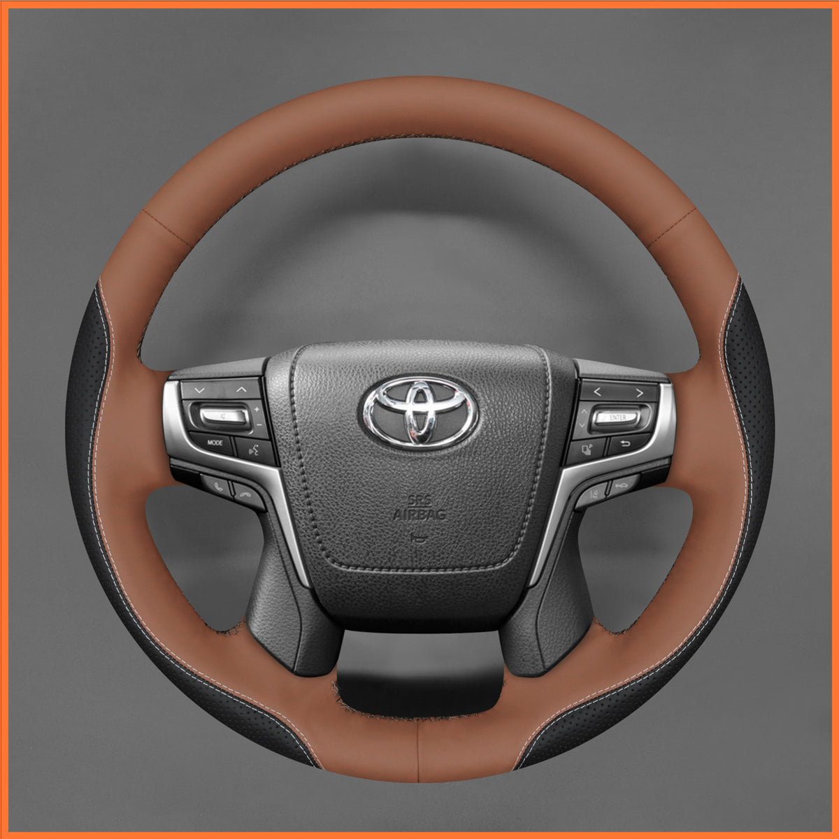 MEWANT Lenkradbezug für Toyota Land Cruiser 200 Series J200 / Land Cruiser 150 Series J150 2017-2024 - Mewant.de