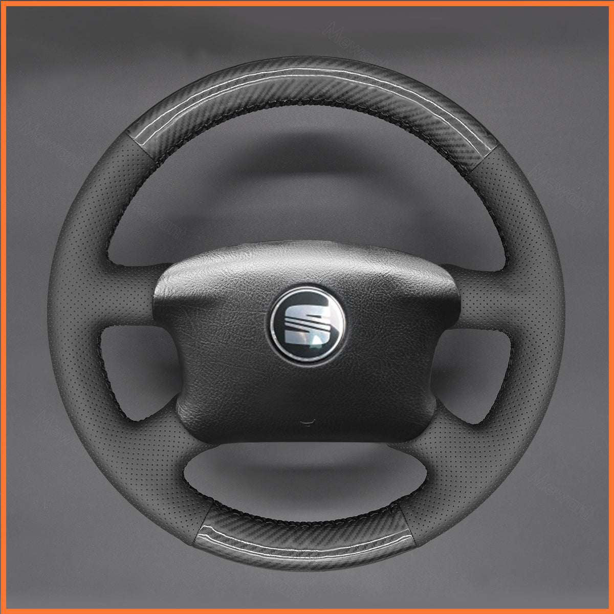 MEWANT Lenkradbezug für VW Golf 4 (IV) / Passat B5 / Passat Variant / Sharan / Bora / T4 / T5 1997-2004 - Mewant.de