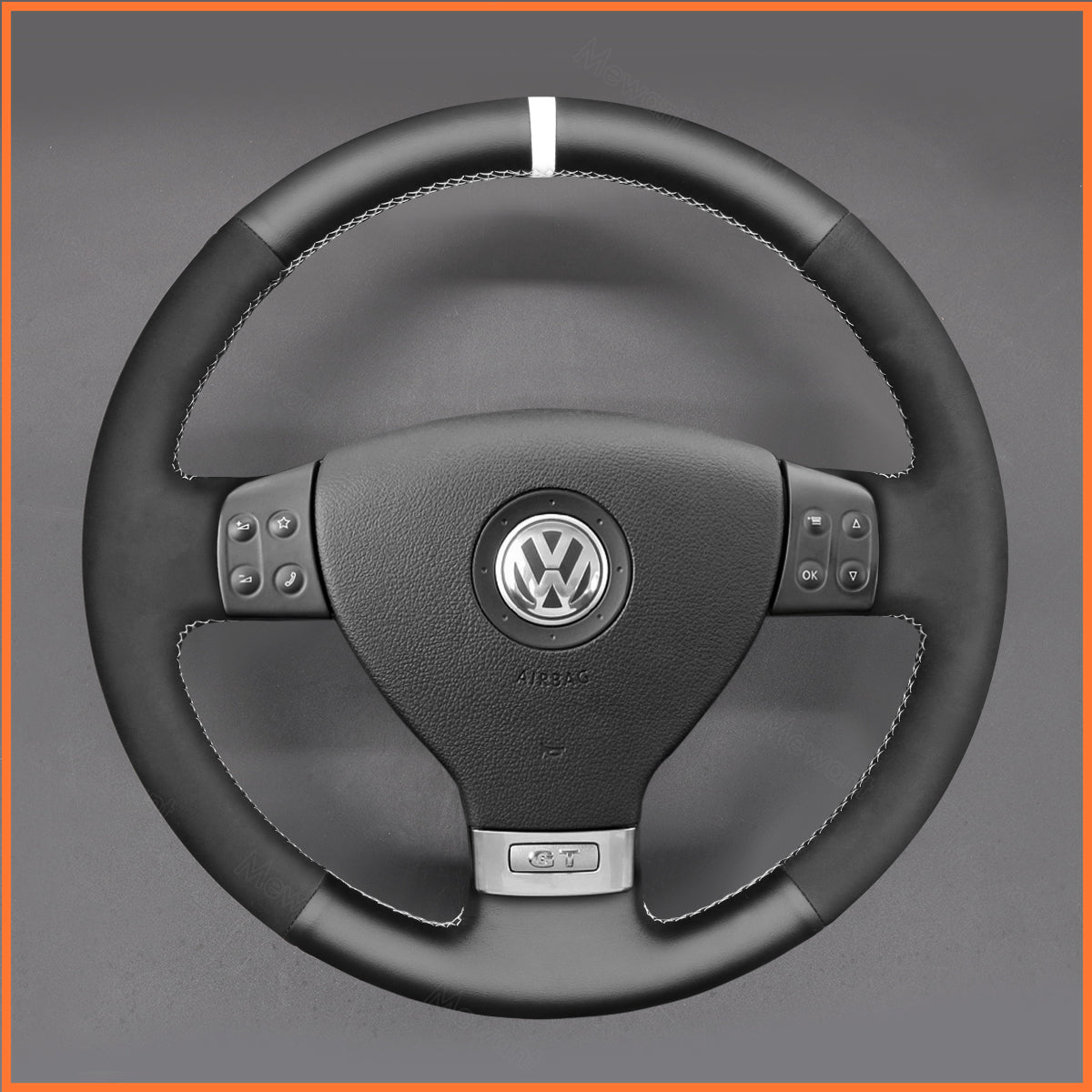 MEWANT Lenkradbezug für VW Golf 5 / Golf Plus / Polo / Jetta / Passat / Tiguan / Touran / Caddy / EOS 2004-2009 - Mewant.de