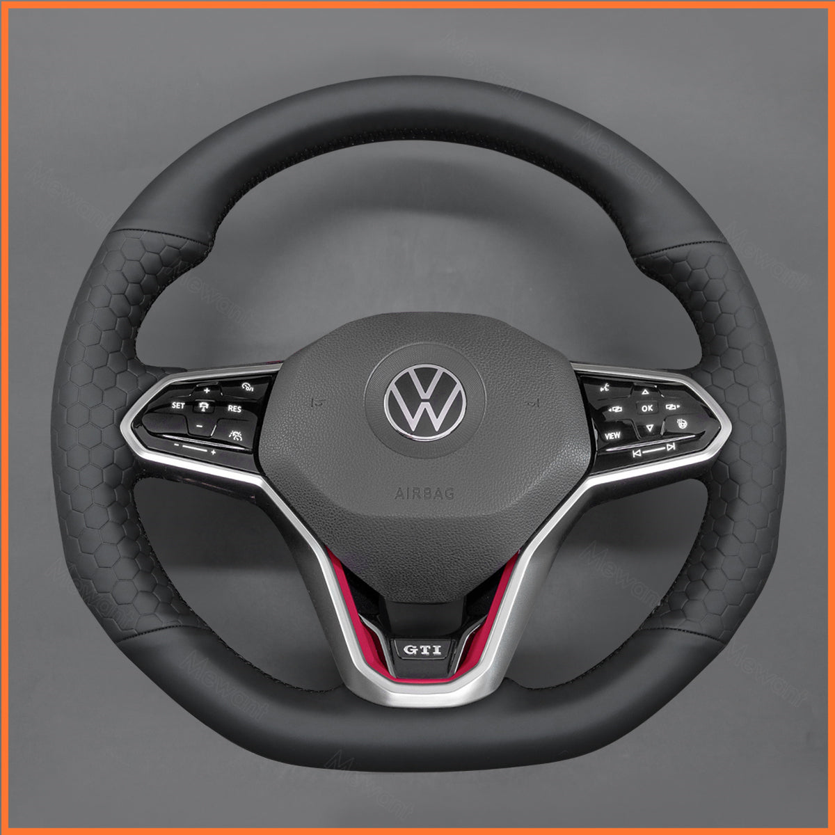 MEWANT Lenkradbezug für VW Golf 8 R-Line / Golf GTI 8 / Arteon / Tiguan / Touareg 2020-2021 - Mewant.de