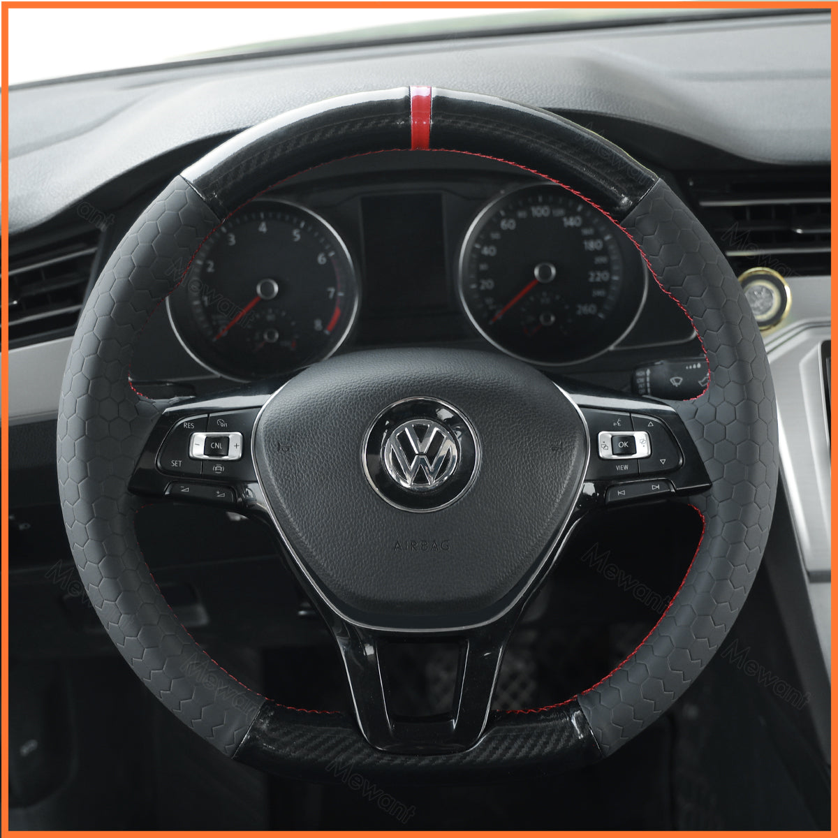 MEWANT Lenkradbezug für VW Golf / Passat / Tiguan / Touareg / Caddy / Crafter 2017-2021 - Mewant.de