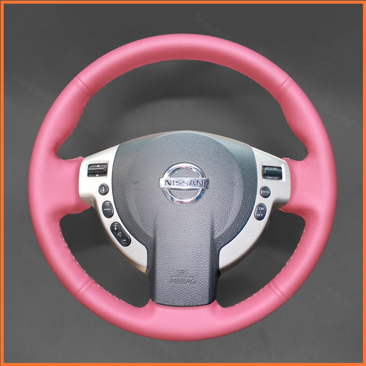 MEWANT Lenkradbezug für Nissan Qashqai 2007-2013 / Qashqai+2 2008-2014 / X-Trail 2007-2013 / NV200 2009-2019 / Serena 2005-2010 / Evalia 2011-2017 / AD 2006-2020 / Dualis 2006-2013 - Mewant.de