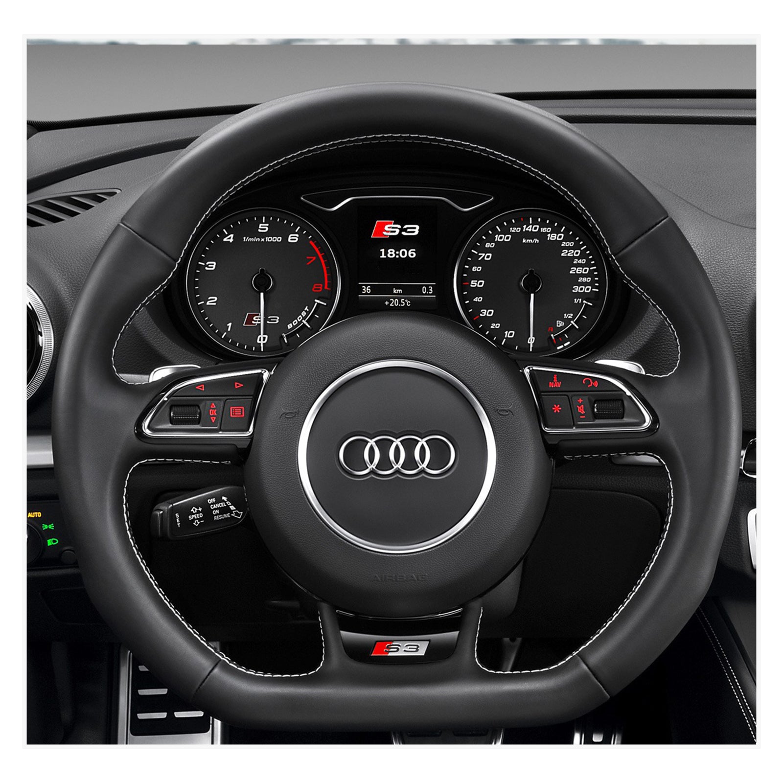 MEWANT Lenkradbezug für Audi A5 A7 2012-2018 / RS 5 RS 7 2014-2018 / S3 S4 S5 S6 S7 2013-2018 / SQ5 2014-2017 - Mewant.de